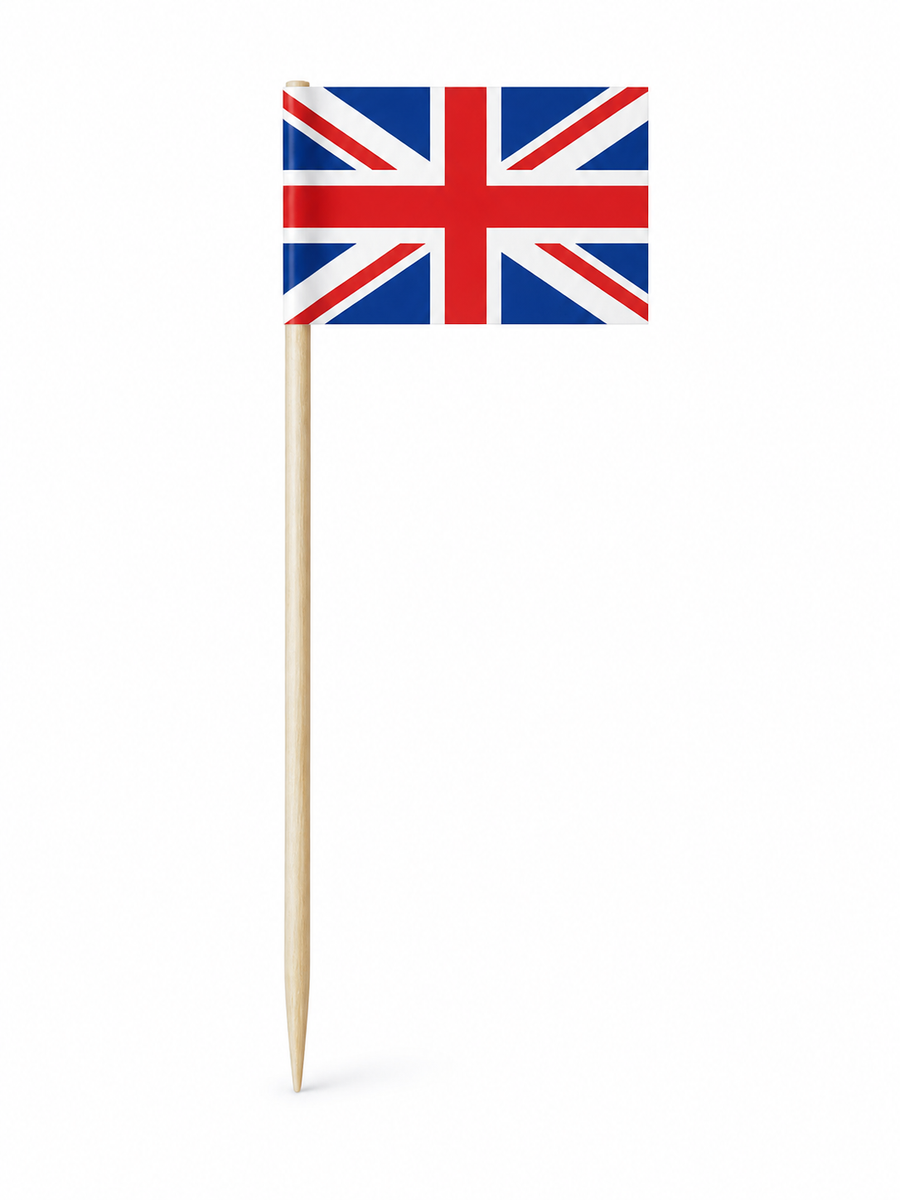 United Kingdom Flag Picks, 100 Count — White background hero