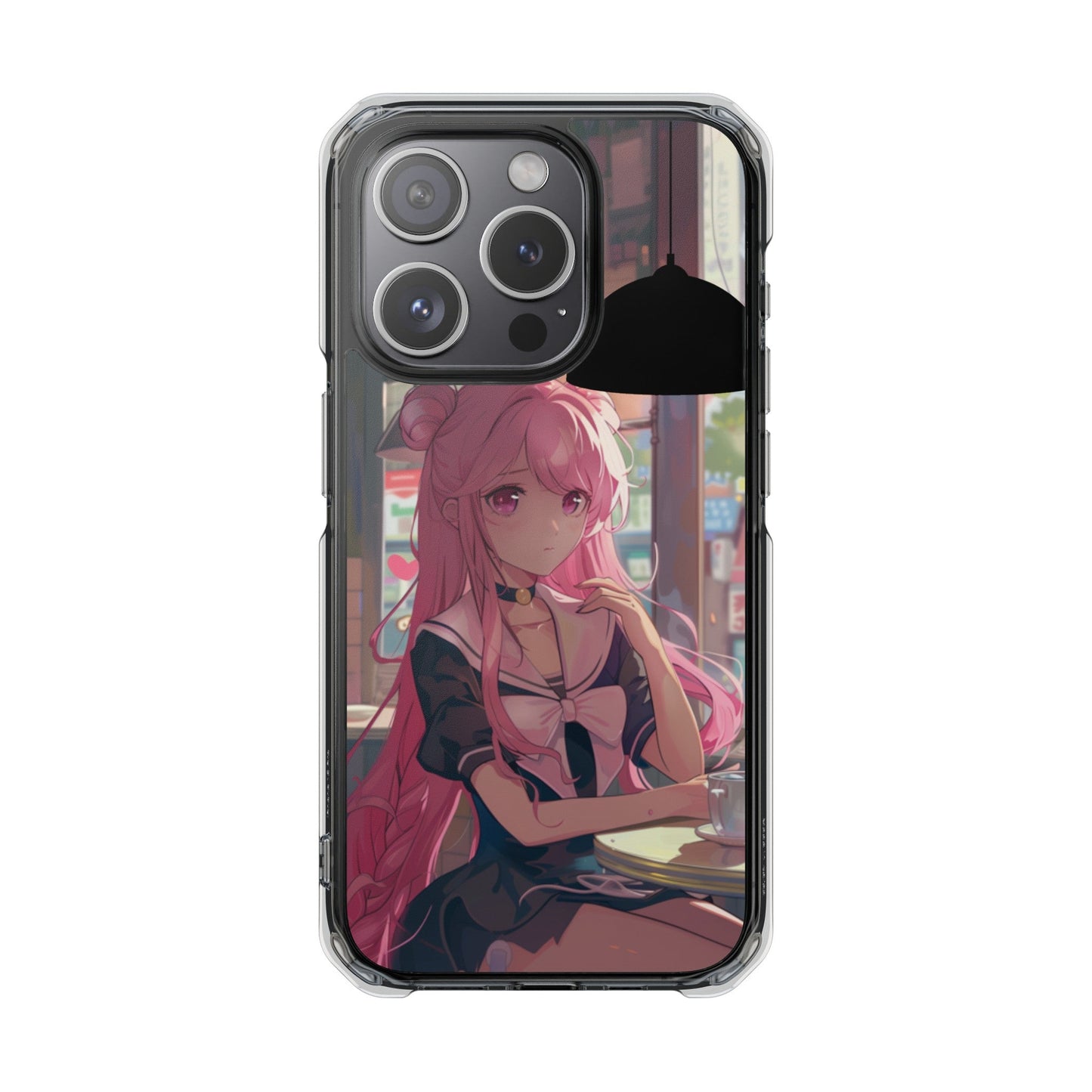 OnetiCase Cafe Chilling Anime Girl Magnetic Clear Case