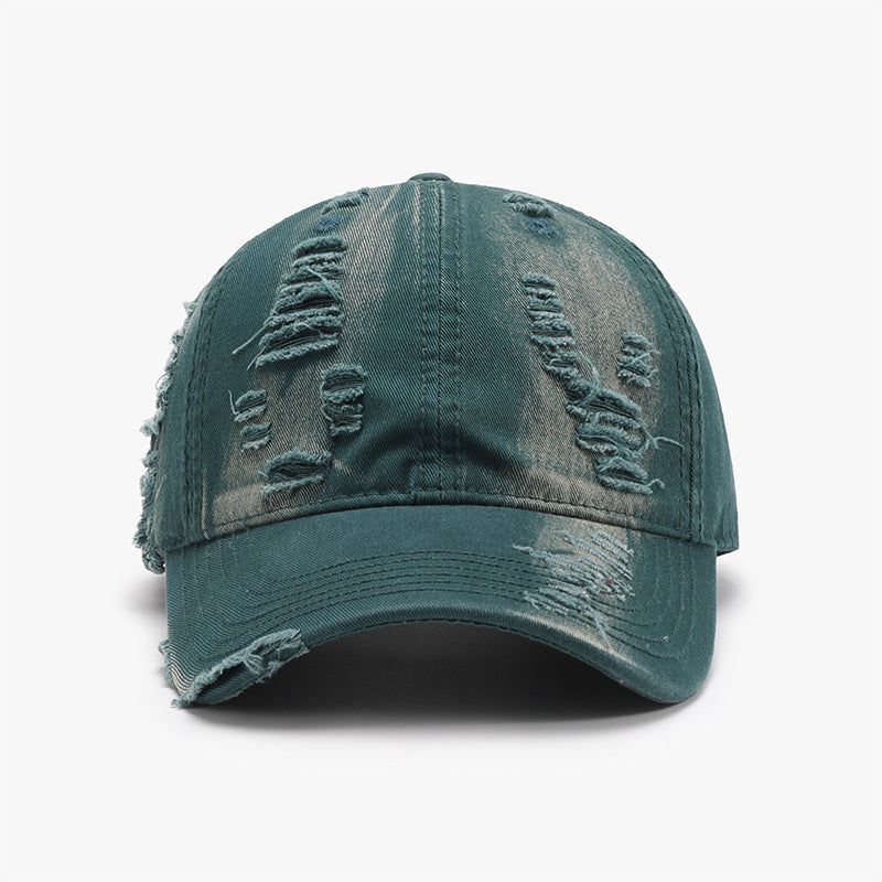 Women's Distressed Adjustable Cotton Baseball Cap