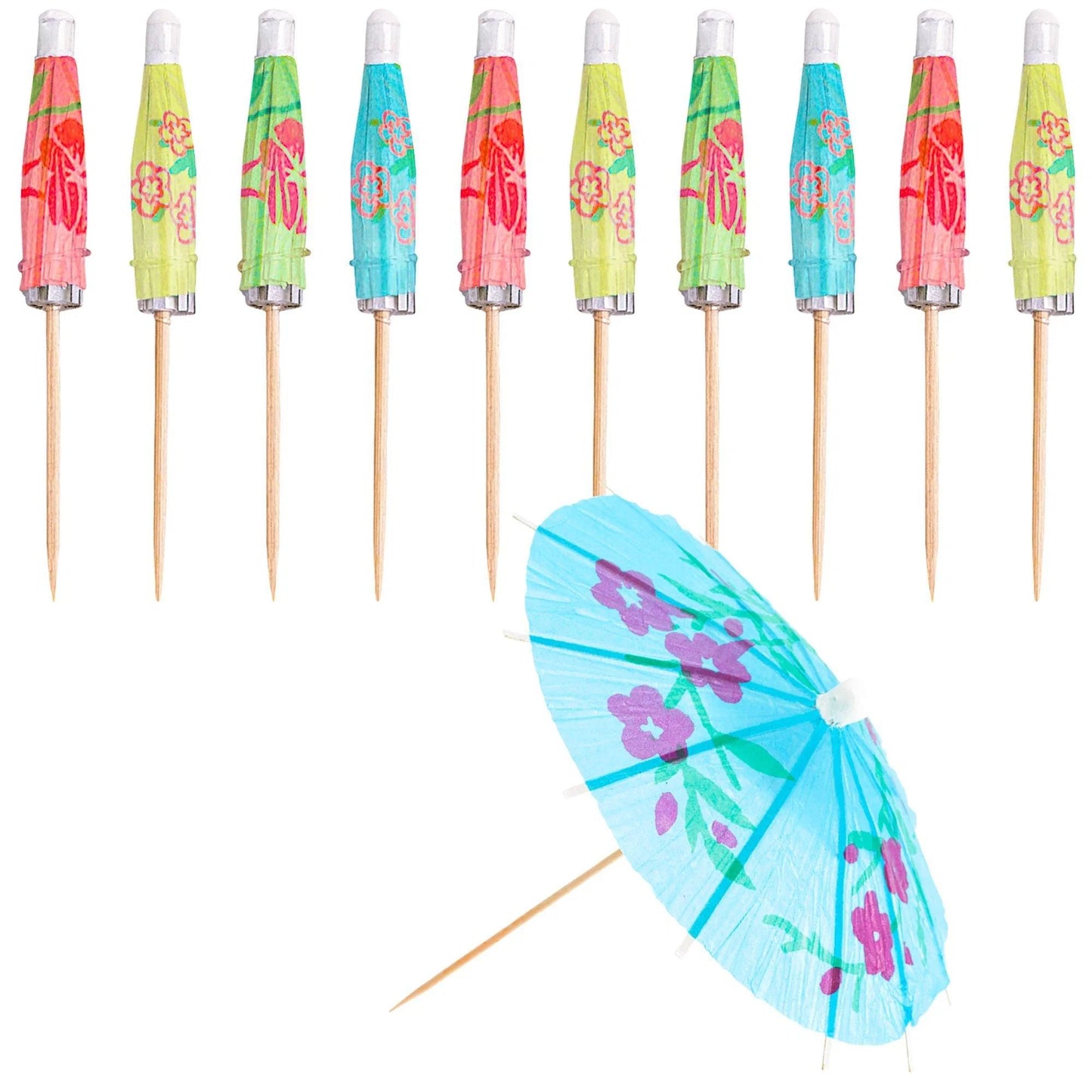 Jumbo Cocktail Umbrella Picks, 100 Count