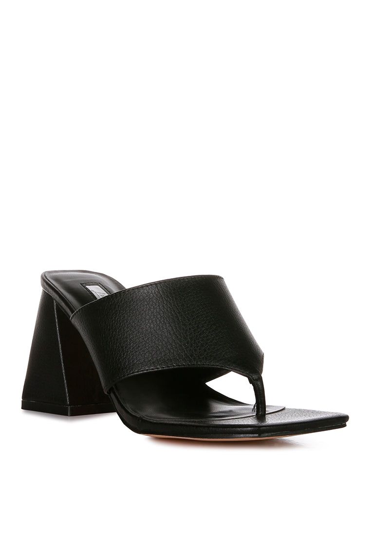 Muse Me Triangular Block Heel Thong Sandals