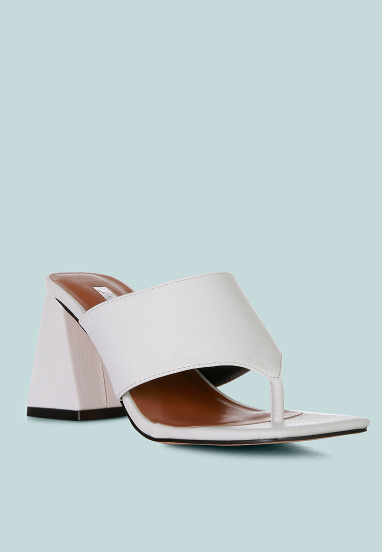 Muse Me Triangular Block Heel Thong Sandals