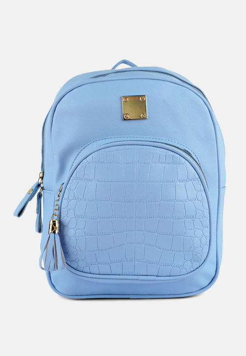 Croc Patterned Mini Backpack