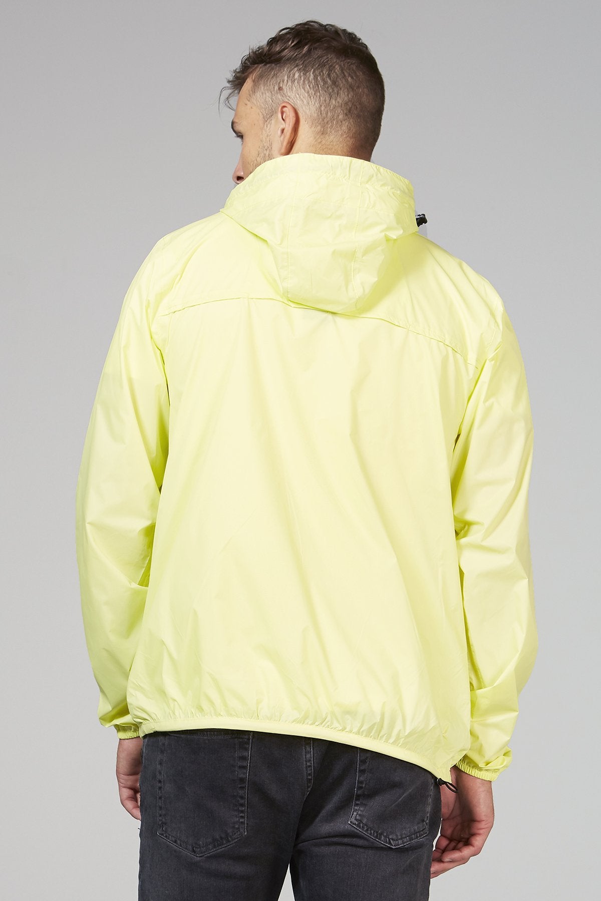 Citrus full zip packable rain jacket and windbreaker