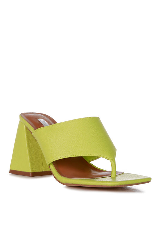 Muse Me Triangular Block Heel Thong Sandals