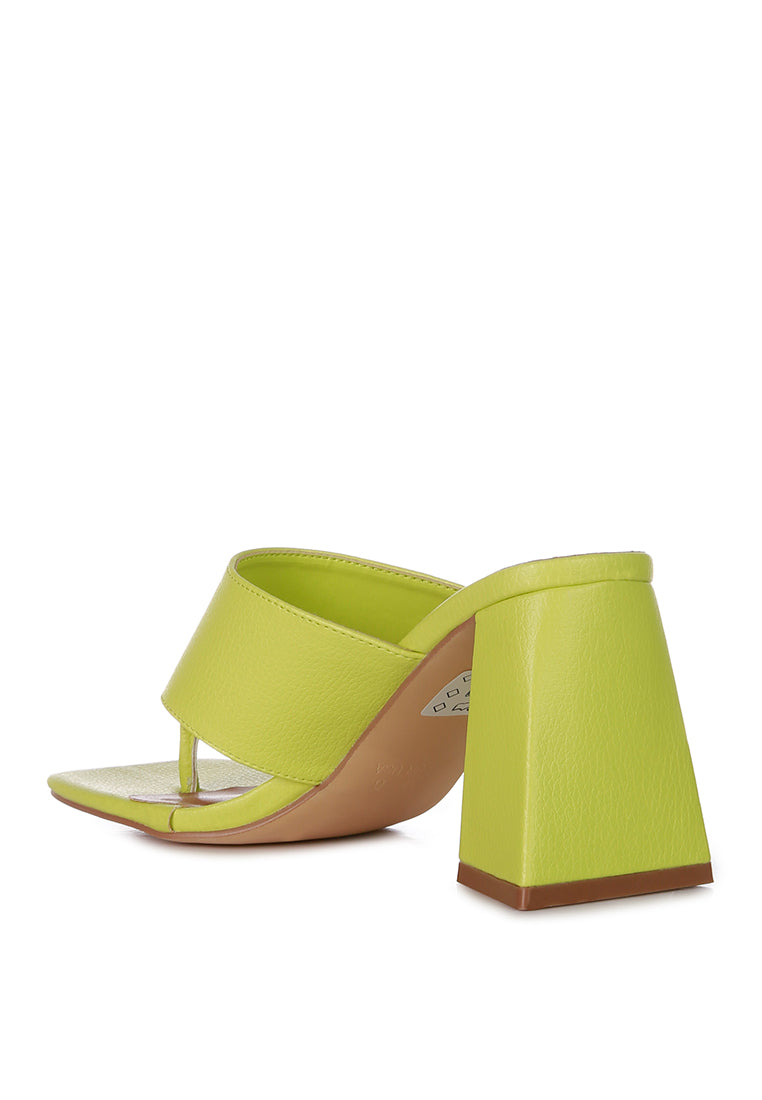 Muse Me Triangular Block Heel Thong Sandals