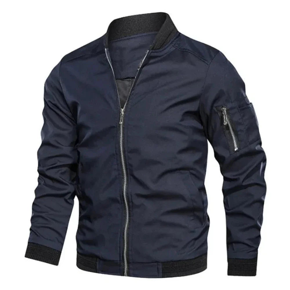 Mens Zipped Up Windbreaker Jacket