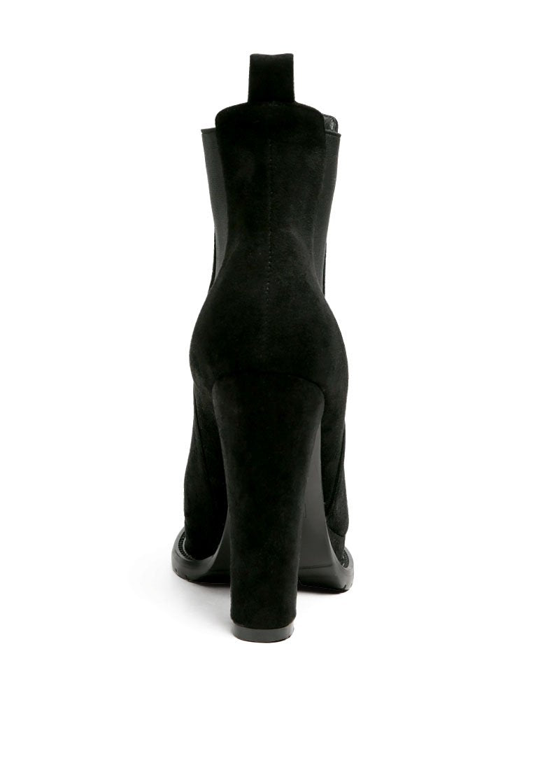 Spire Suede Block Heeled Boots