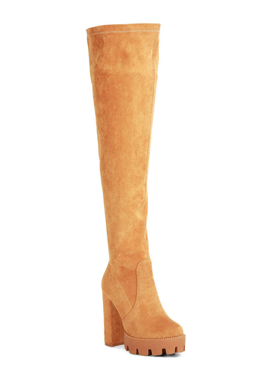 Maple Faux Suede Long Boots