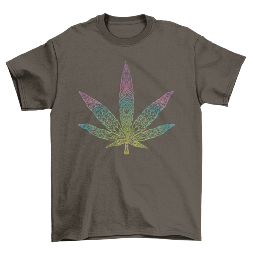 Tribal cannabis leaf t-shirt