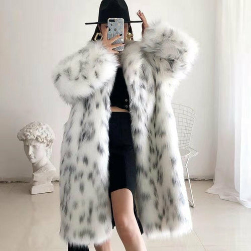 Women Thickened Plush Long Overcoat