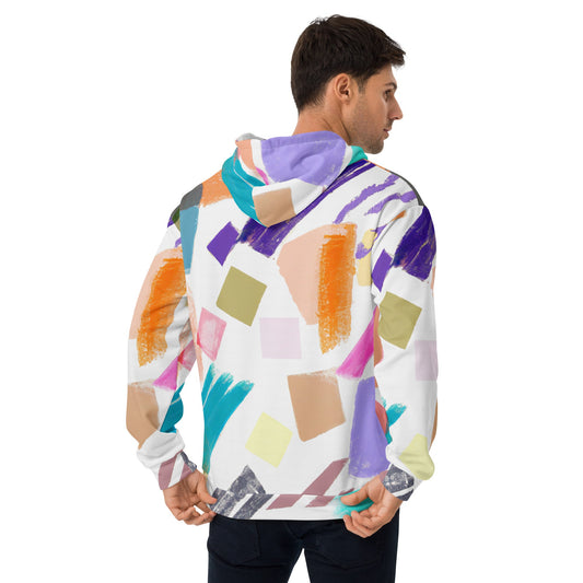 Mens Graphic Hoodie Pastel Pattern