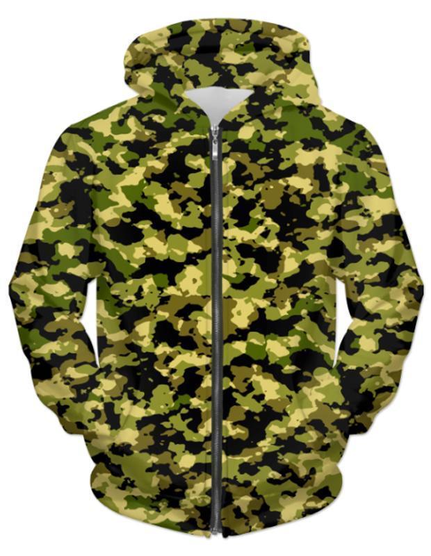 Camouflage Men's Zip Hoodie