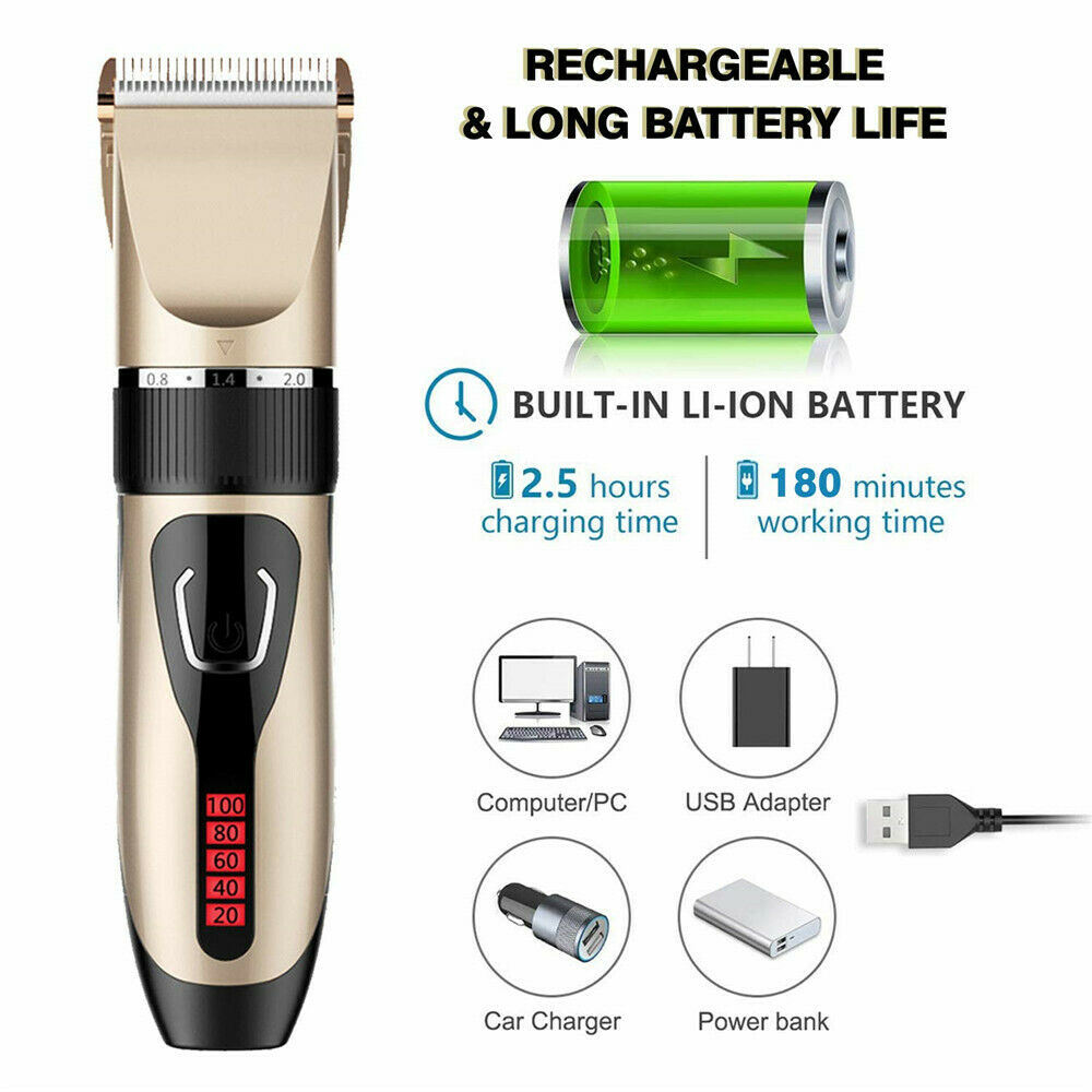 Electric Hair Clipper Men Trimmer Cutting Beard Haircut Kit