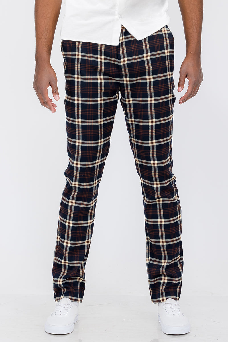 Plaid Slim Fit Pants