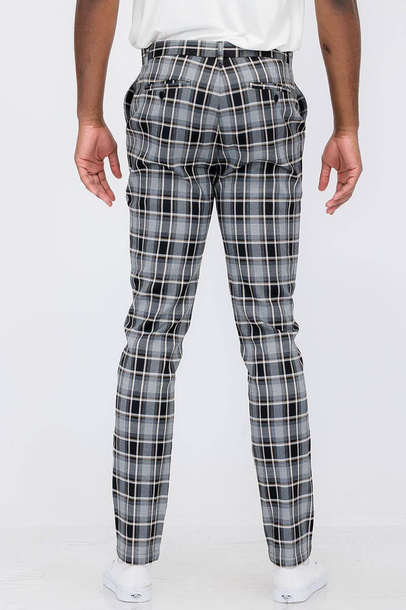 Plaid Slim Fit Pants