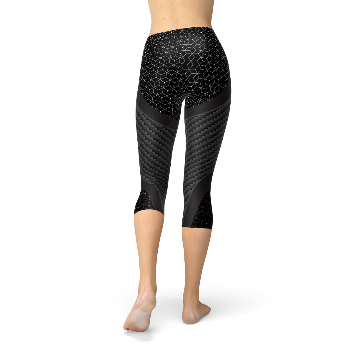 Women's Carbon Fiber Sports Capri Leggings