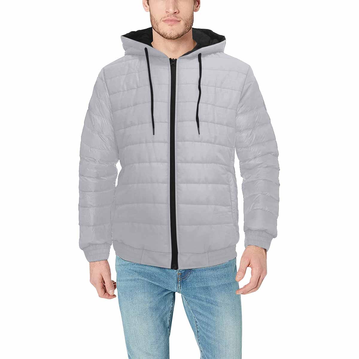 Uniquely You Slate Graypng _   Men's Hooded Bomber Jacket(ModelH42)