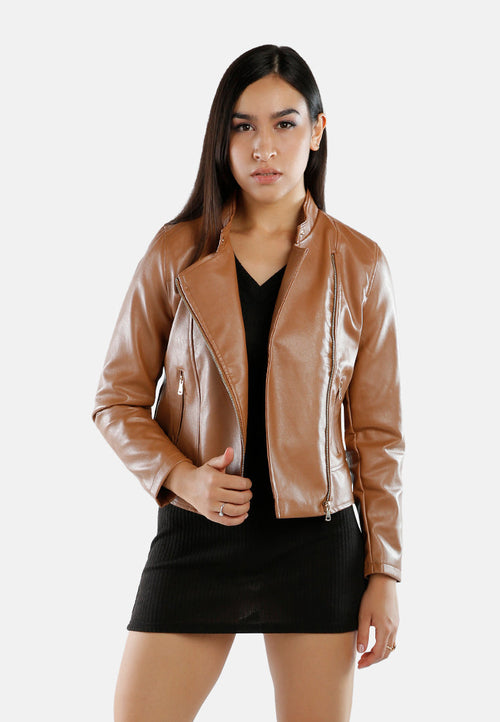 Faux Leather Biker Jacket