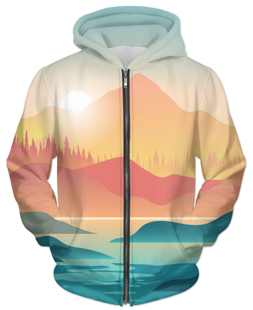 First Person Kayak Men's Zip Hoodie