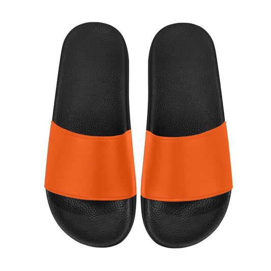 Womens Slides, Flip Flop Sandals, Bright Orange