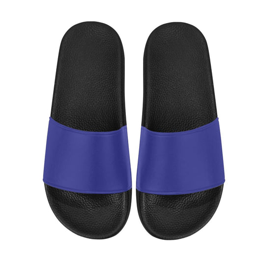 Womens Slides, Flip Flop Sandals, Violet Blue