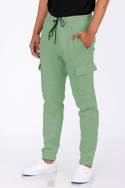 Cotton Blend Cargo Joggers