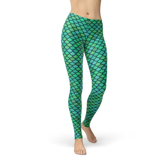 Women's Green Mermaid Leggings