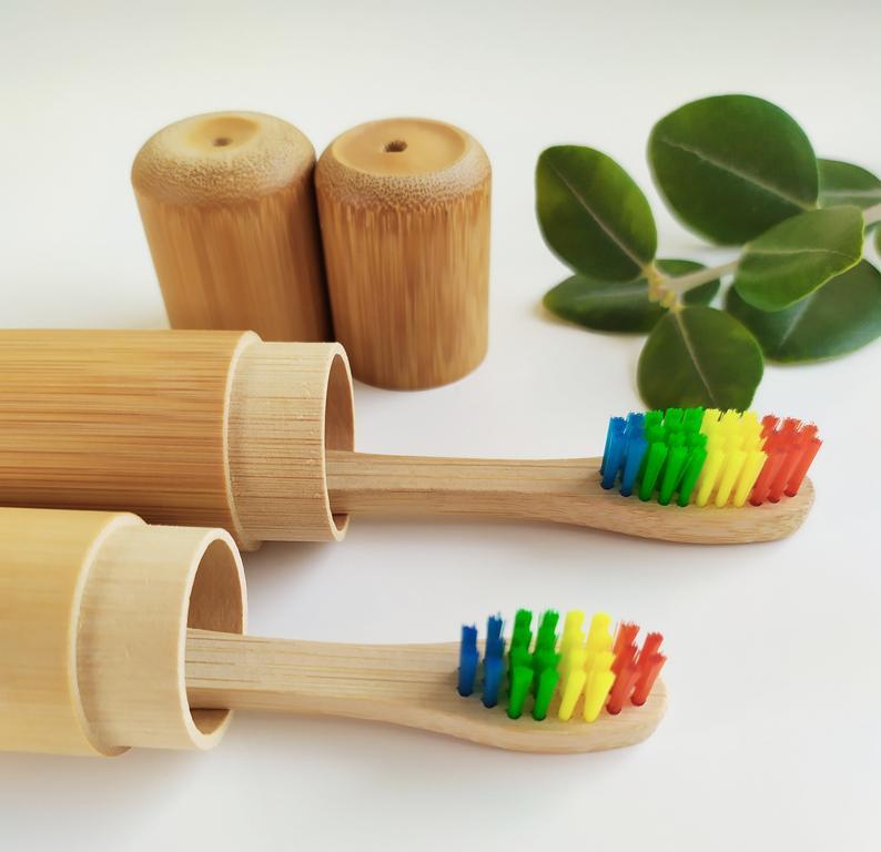 Bamboo Toothbrush Case