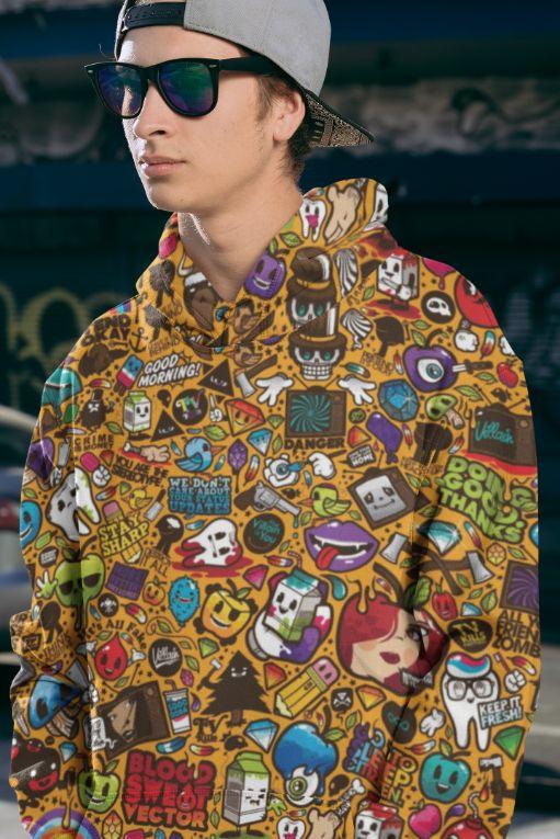 Cartoon Charters (1) Men Sublimation Hoodie