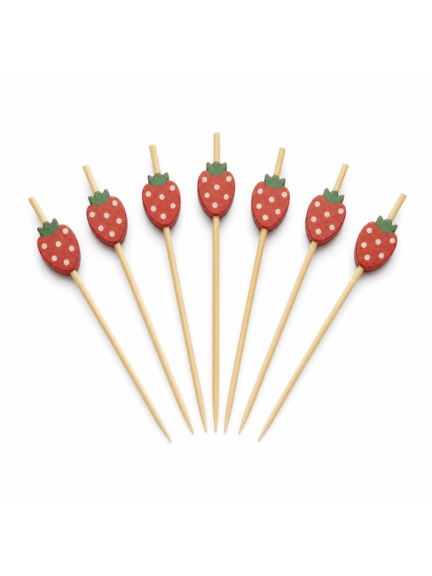 Strawberry Wood Picks, 100 Count — White background hero (1 of 8)
