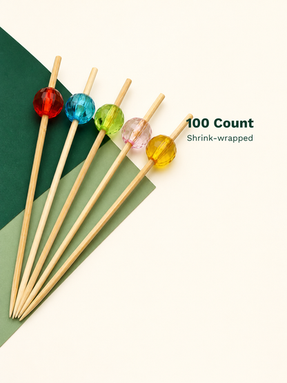 Acrylic Bead Wood Picks, 100 Count — Pack facts (8 of 8)