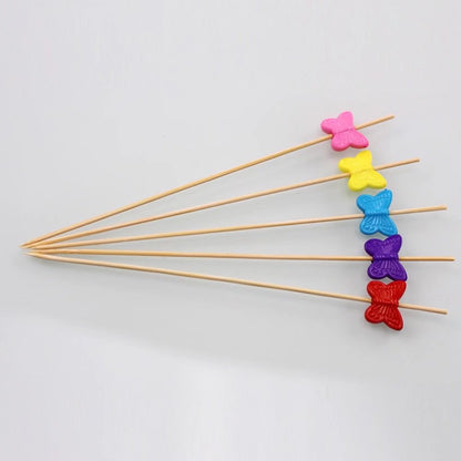 Butterfly Wood Picks, 100 Count