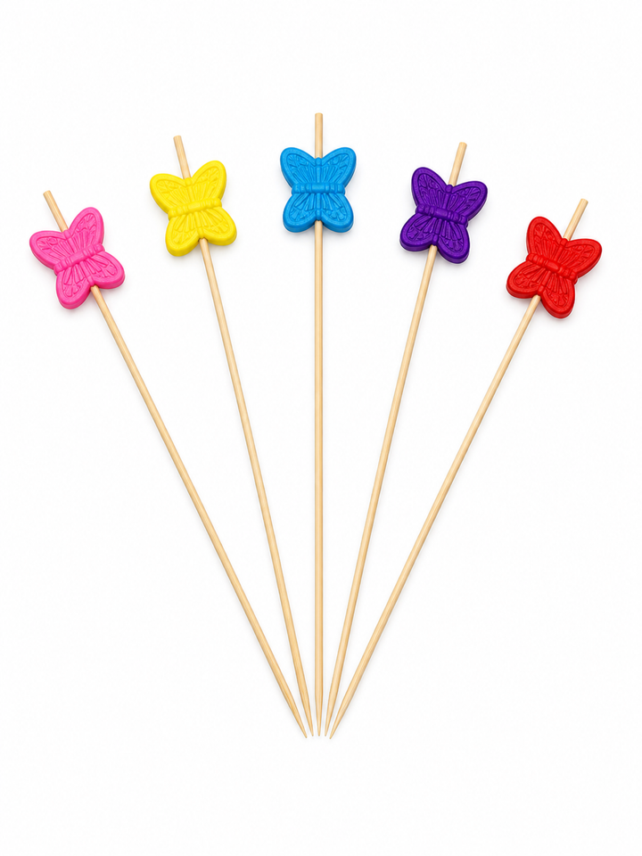 Butterfly Wood Picks, 100 Count — White background hero (1 of 8)