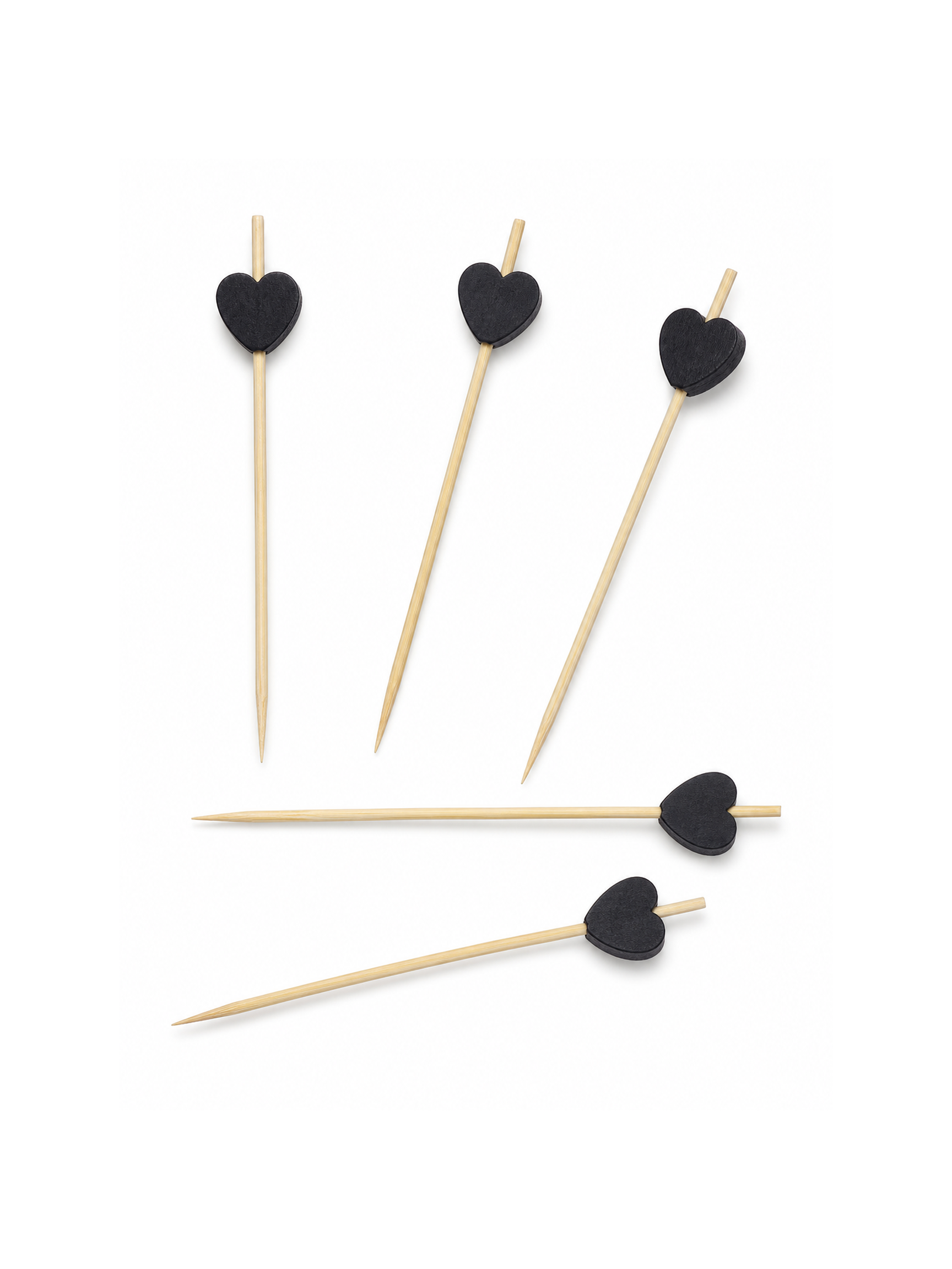 Black Heart Wood Picks, 100 Count — Multiple views (5 of 8)