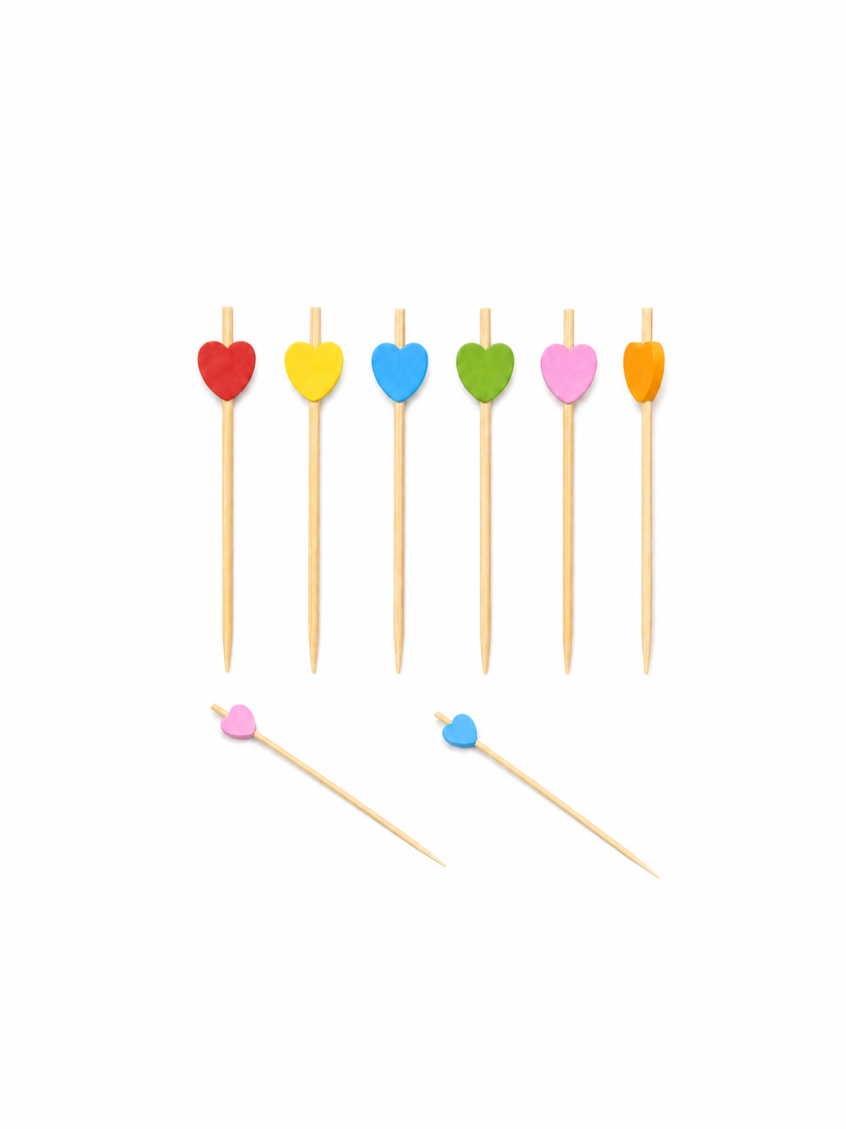 Assorted Heart Bamboo Picks, 100 Count — Product detail (3 of 8)