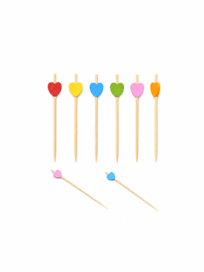 Assorted Heart Bamboo Picks, 100 Count — Product detail (3 of 8)