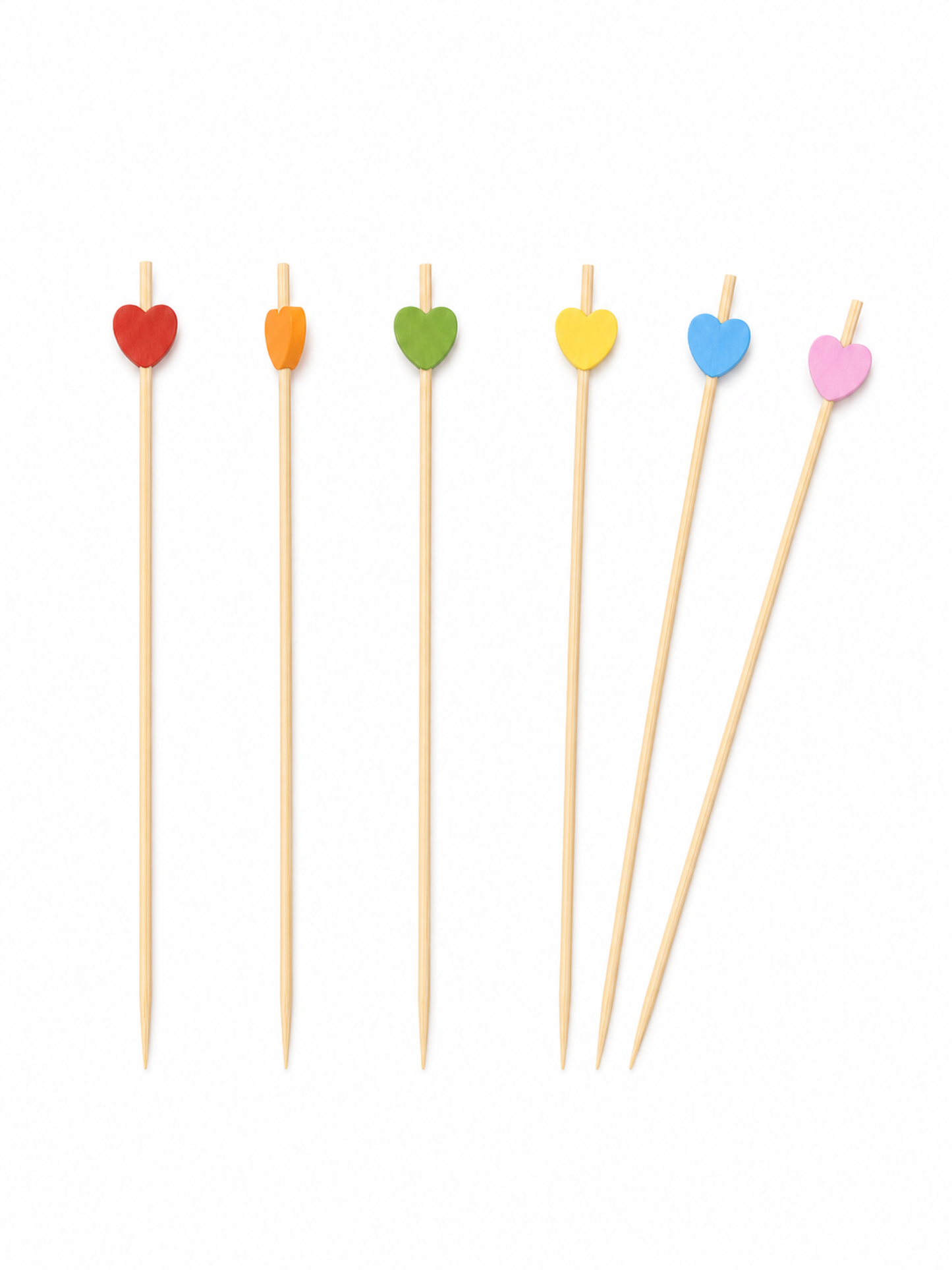 Assorted Heart Bamboo Picks, 100 Count — Multiple views (5 of 8)