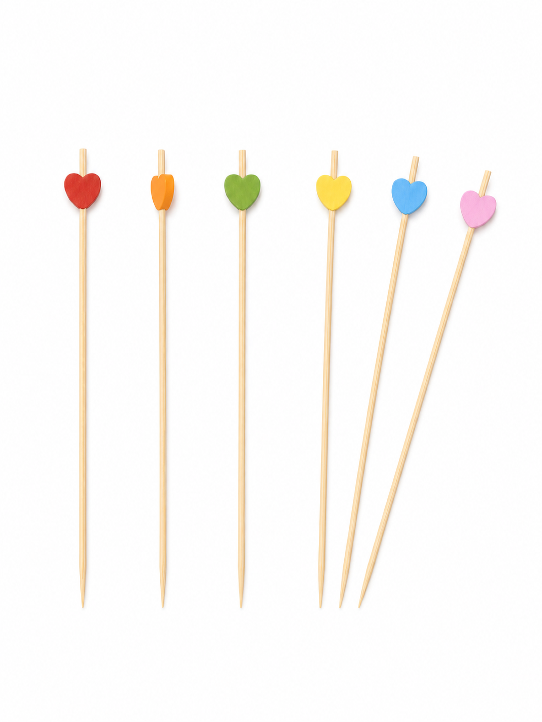 Assorted Heart Bamboo Picks, 100 Count — Multiple views (5 of 8)