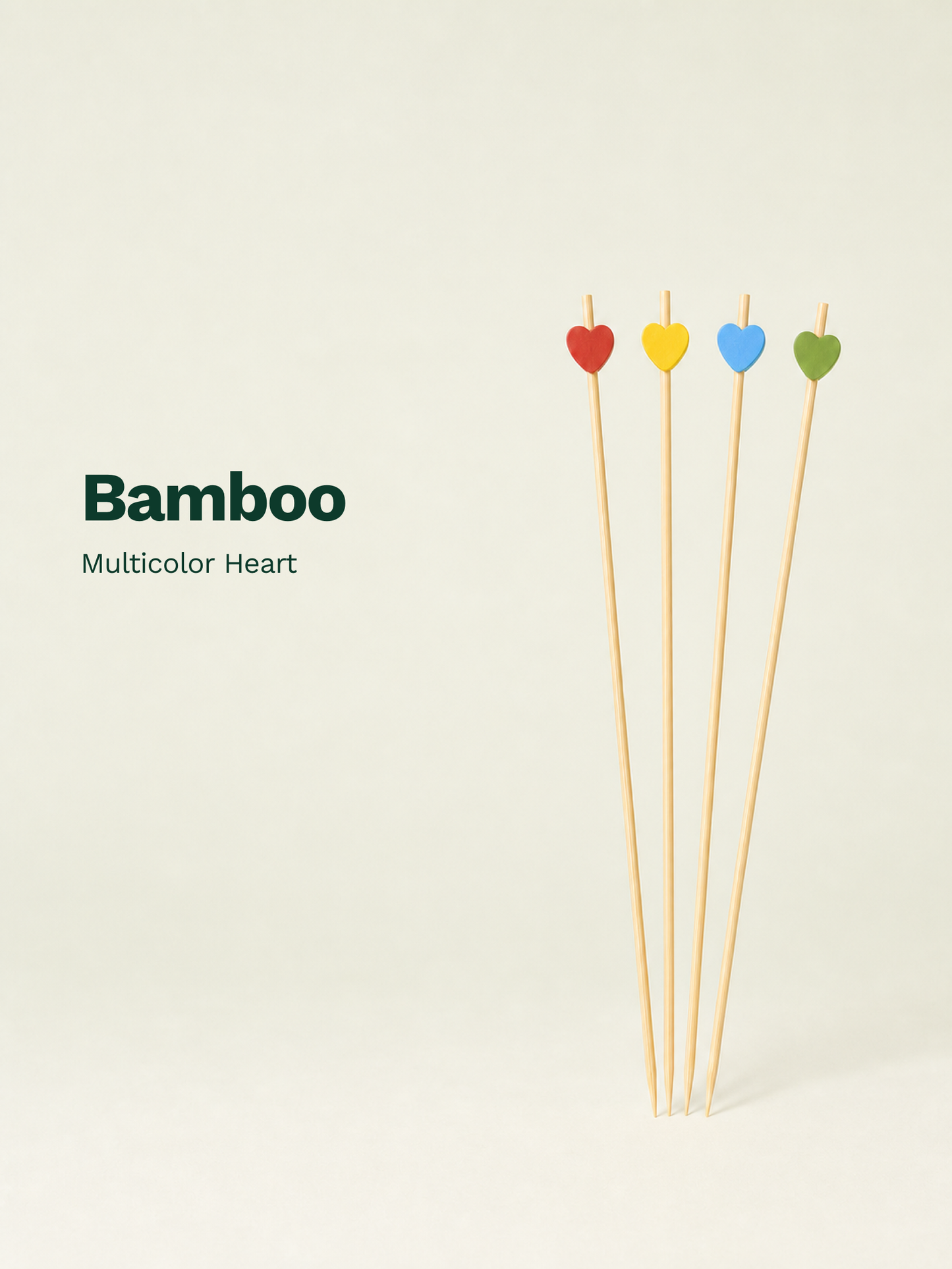 Assorted Heart Bamboo Picks, 100 Count — Material and pattern information (6 of 8)