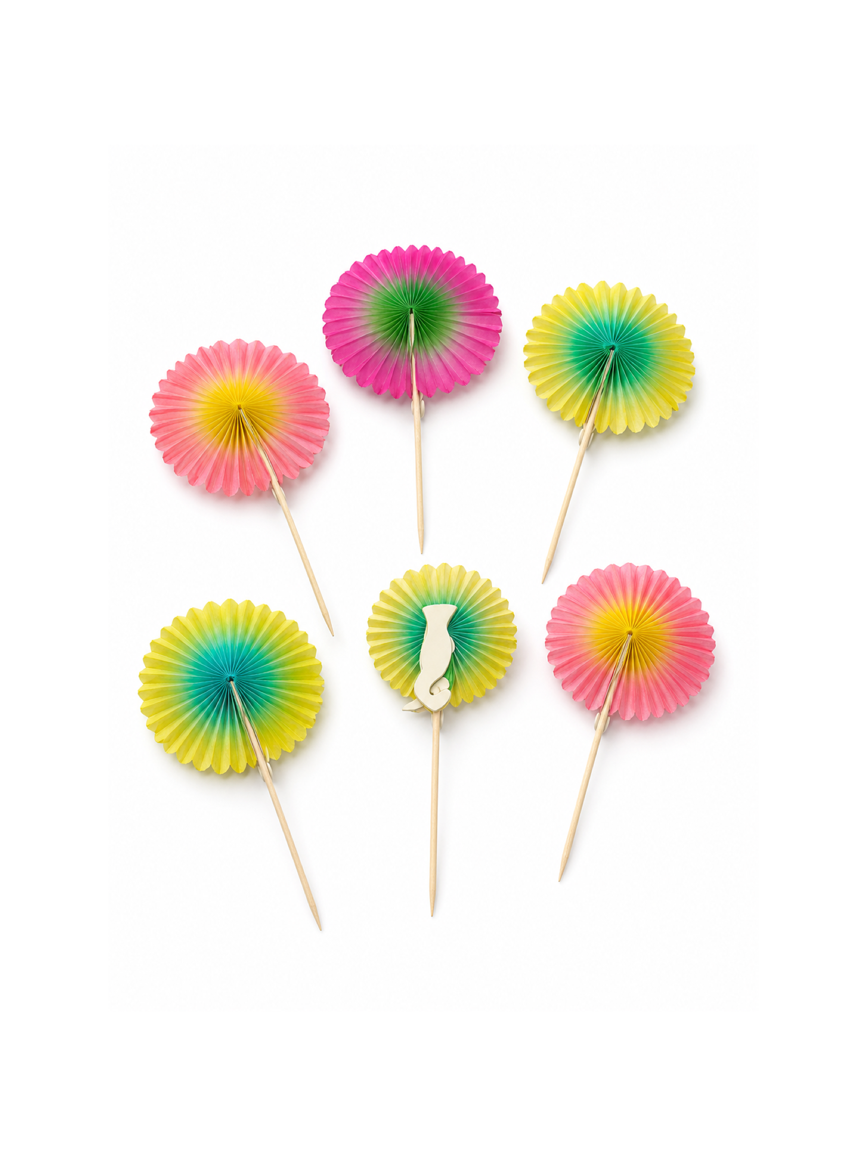 Peacock Fan Wood Picks, 100 Count — White background hero (1 of 8)