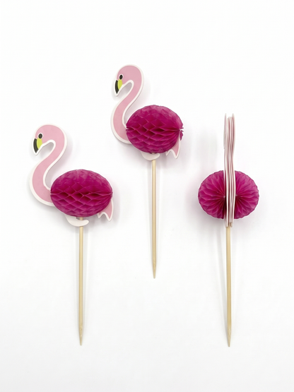 4-Inch Pink Flamingo Party Picks, 100 Count — PDP 05