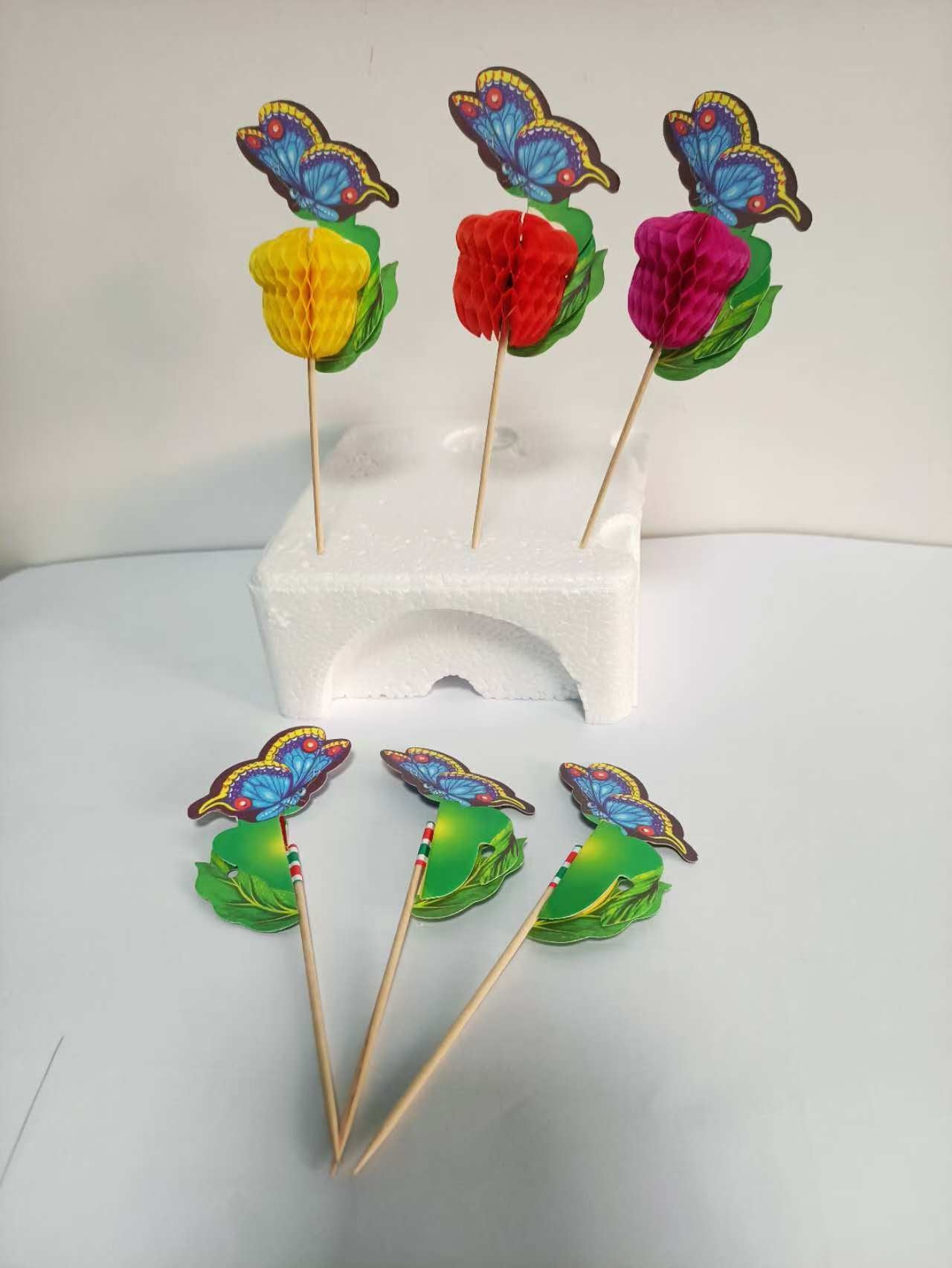 4-Inch Butterfly Party Picks, 100 Count