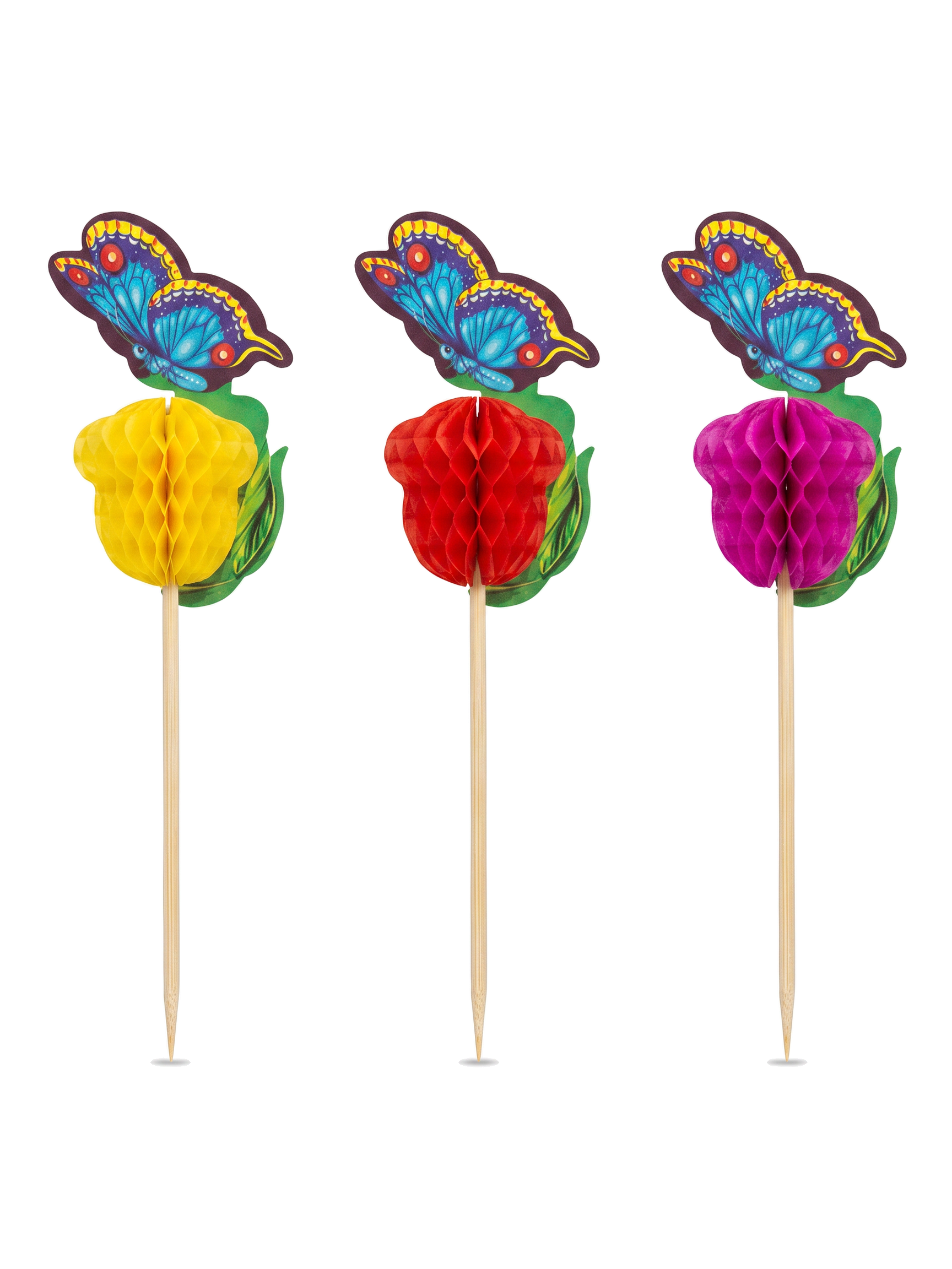 4-Inch Butterfly Party Picks, 100 Count — temporary PDP 01