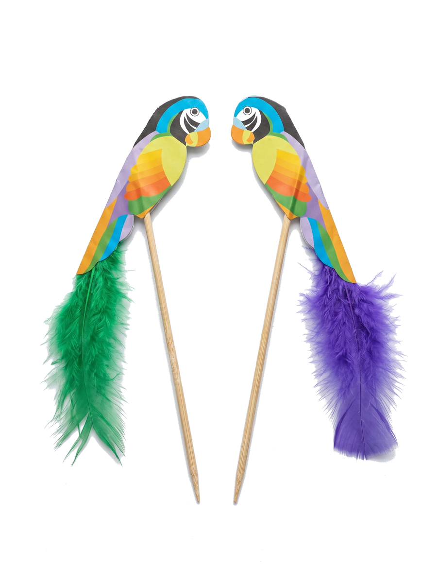 4-Inch Parrot Party Picks, 100 Count — temporary PDP 01