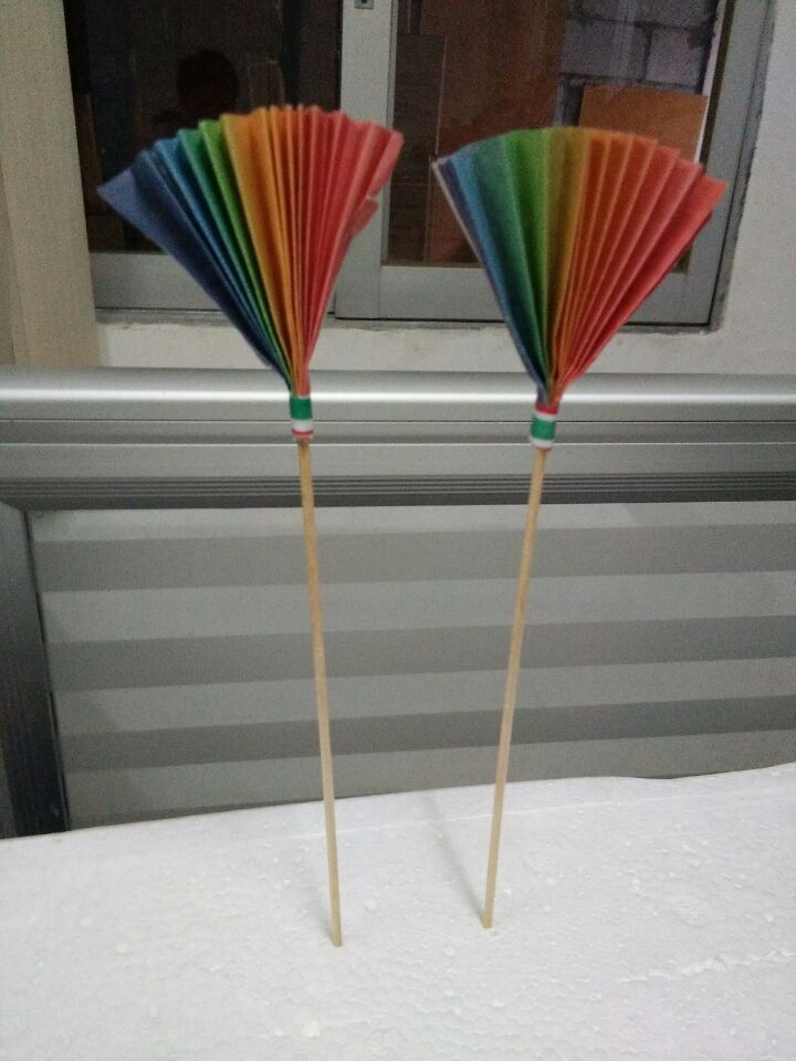 6-Inch Paper Fan Picks, 100 Count