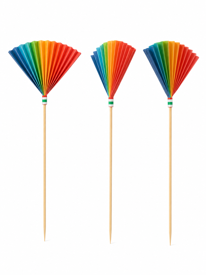 6-Inch Paper Fan Picks, 100 Count — Multiple views (5 of 8)