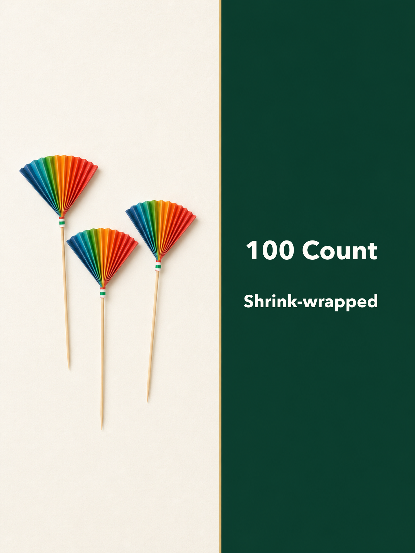 6-Inch Paper Fan Picks, 100 Count — Pack facts (8 of 8)