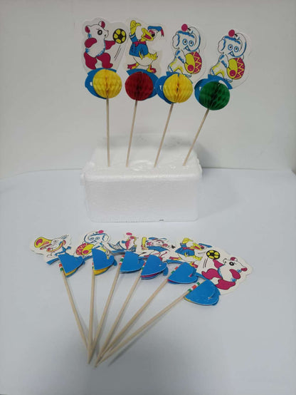Assorted Sports Character Party Picks, 100 Count