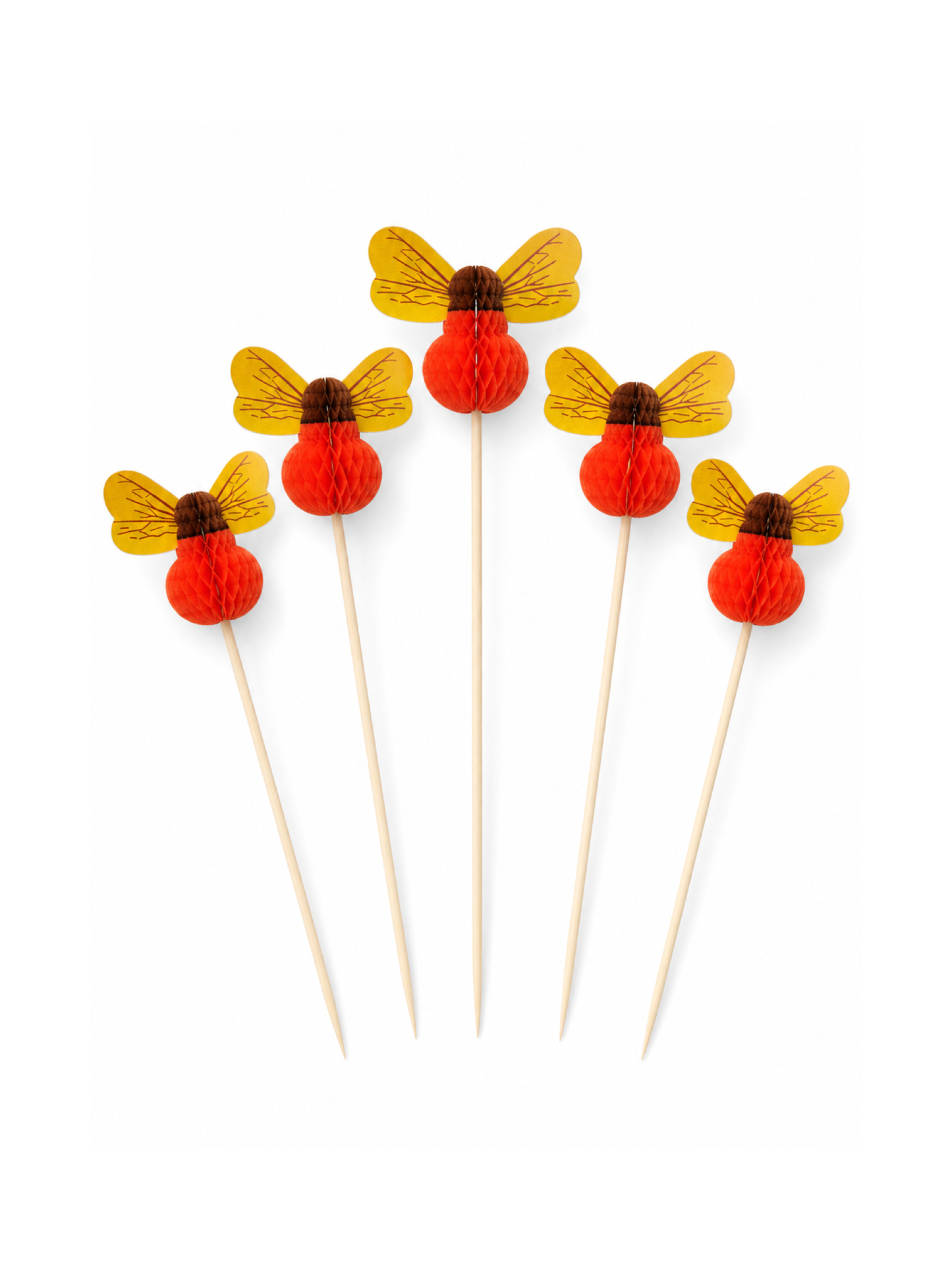 4-Inch Bee Party Picks, 100 Count — White background hero (1 of 8)